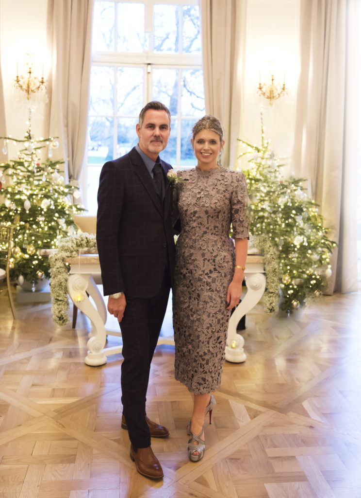 Jenny Packham and Mathew Anderson on their wedding day 