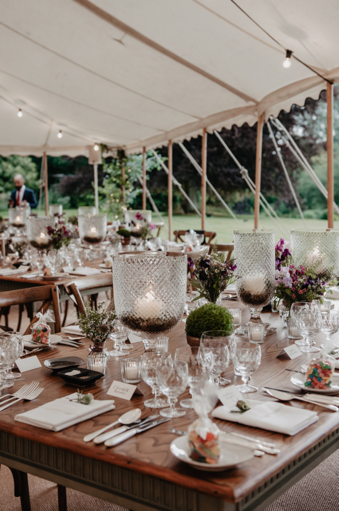 Tablescape for a small wedding