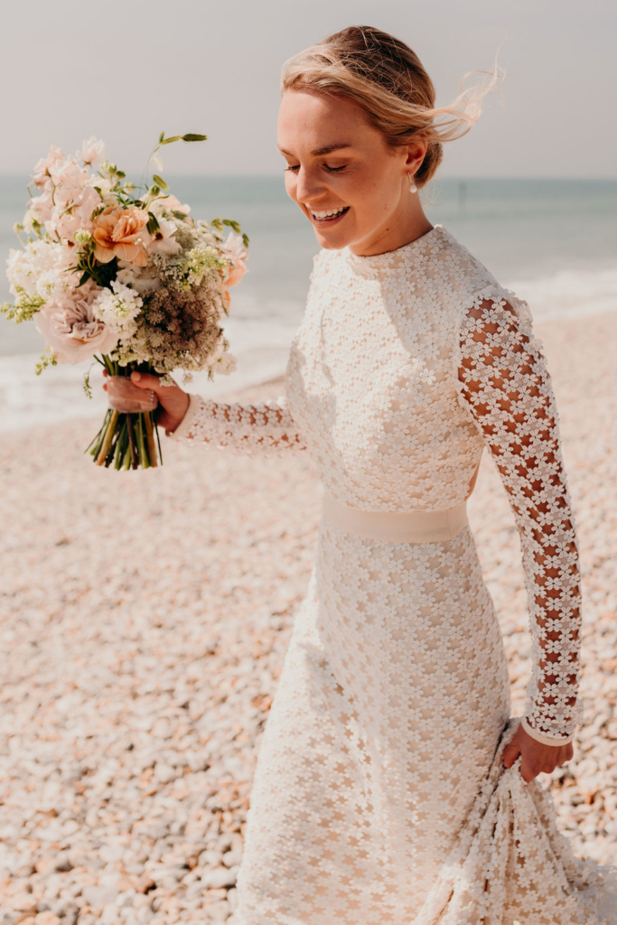 Louise Selby dress at A Stunning Spring Wedding In Petworth