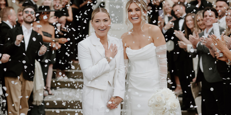 Inside: Lucy Spraggan & Emilia Spraggan‑Smith’s Chic Ceremony At Saltmarshe Hall